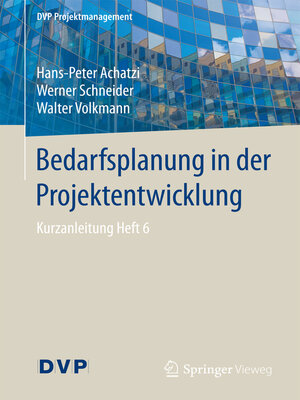 cover image of Bedarfsplanung in der Projektentwicklung